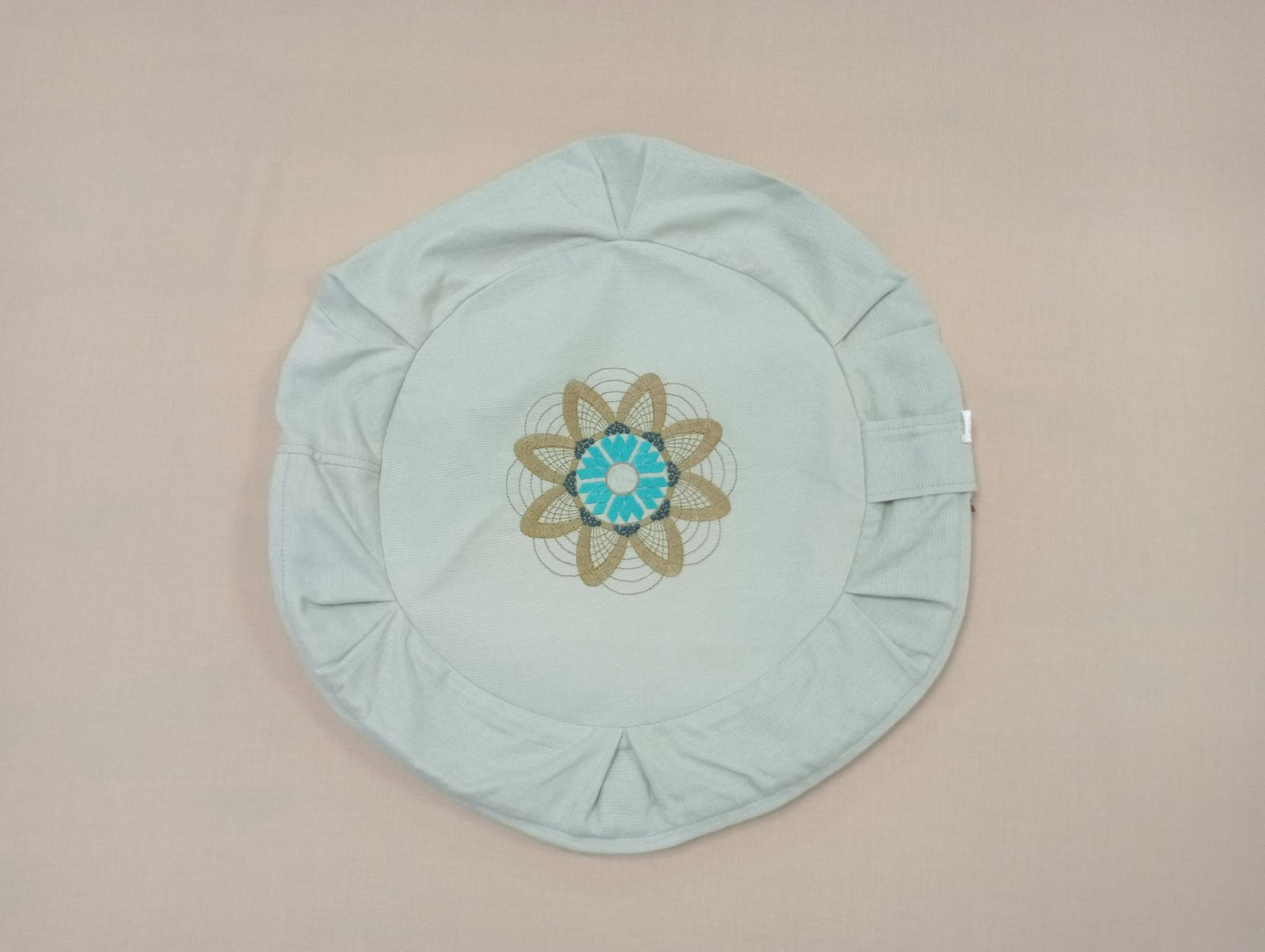 Funda de zafu de meditación de algodón con bordado y cremallera · foto 3 de 6