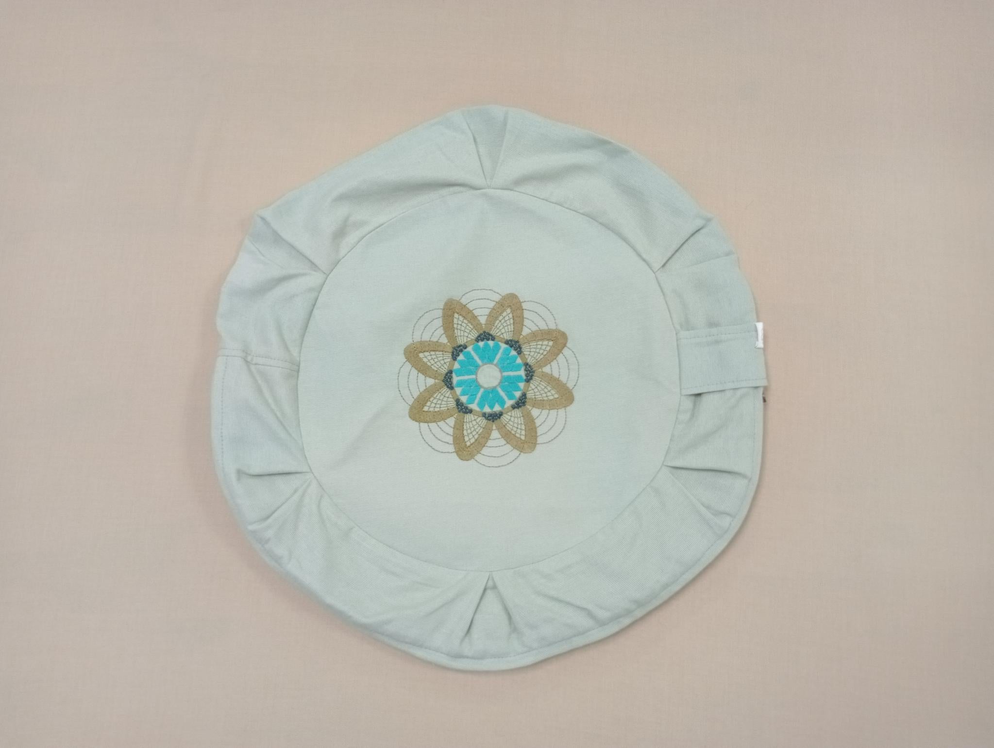 Funda de zafu de meditación de algodón con bordado y cremallera · foto 3 de 6