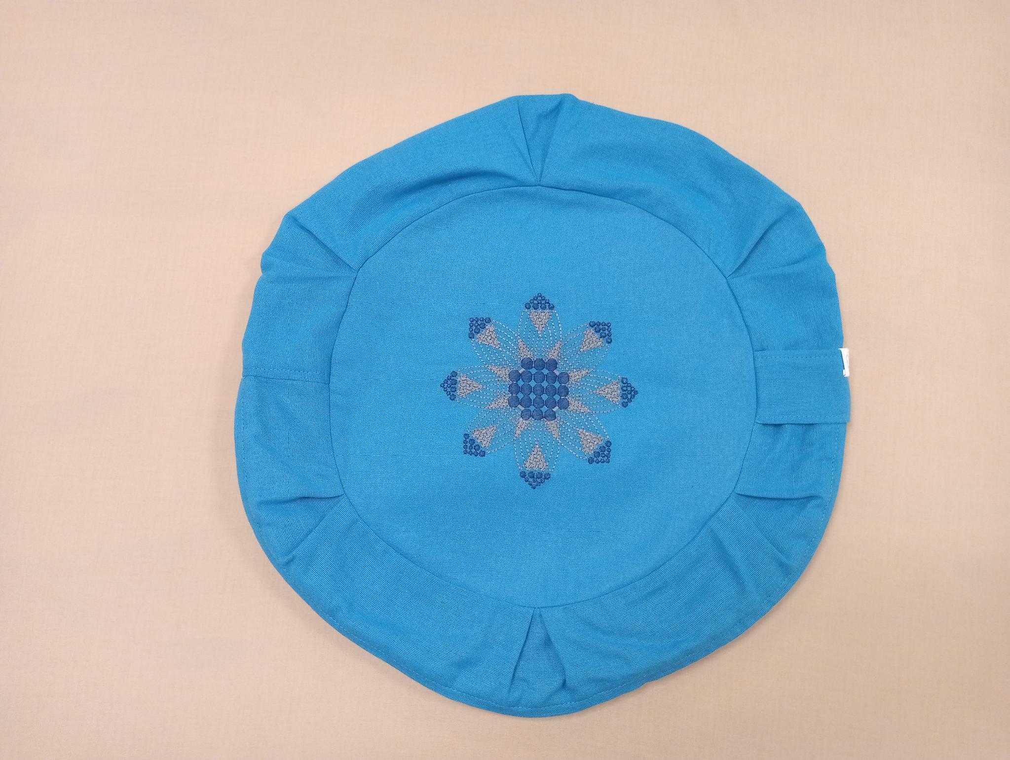 Funda de zafu de meditación de algodón con bordado y cremallera · foto 4 de 6