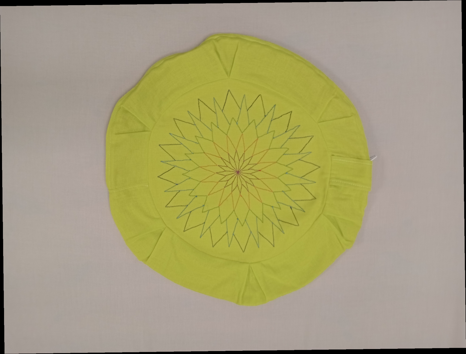 Funda de zafu de meditación de algodón con bordado y cremallera · foto 5 de 6